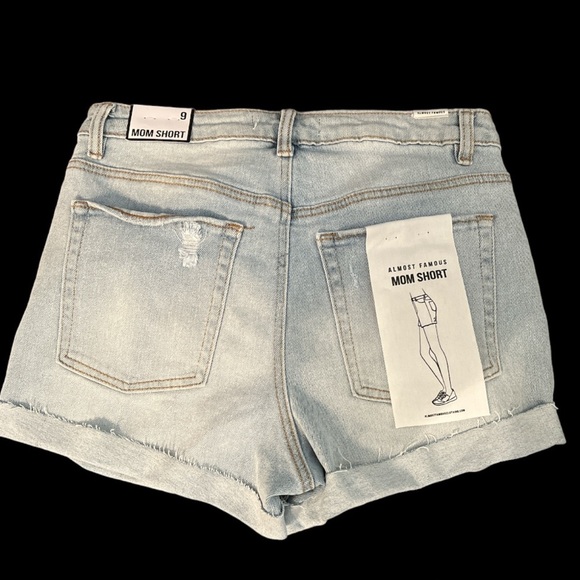 ALMOST FAMOUS- Denim Shorts, High Waisted Mom Shorts, NEW - Picture 3 of 4
